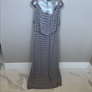 Lane Bryant Black and White Sleeveless Sundress